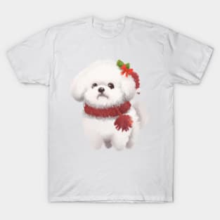 Cute Bichon Frisé Drawing T-Shirt